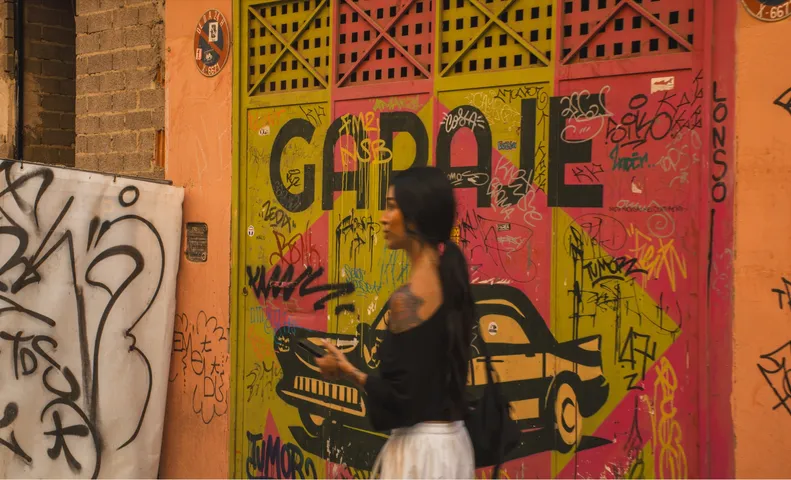 Street mural in El Raval, Barcelona