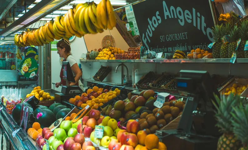 Fruit market stall, Barcelona